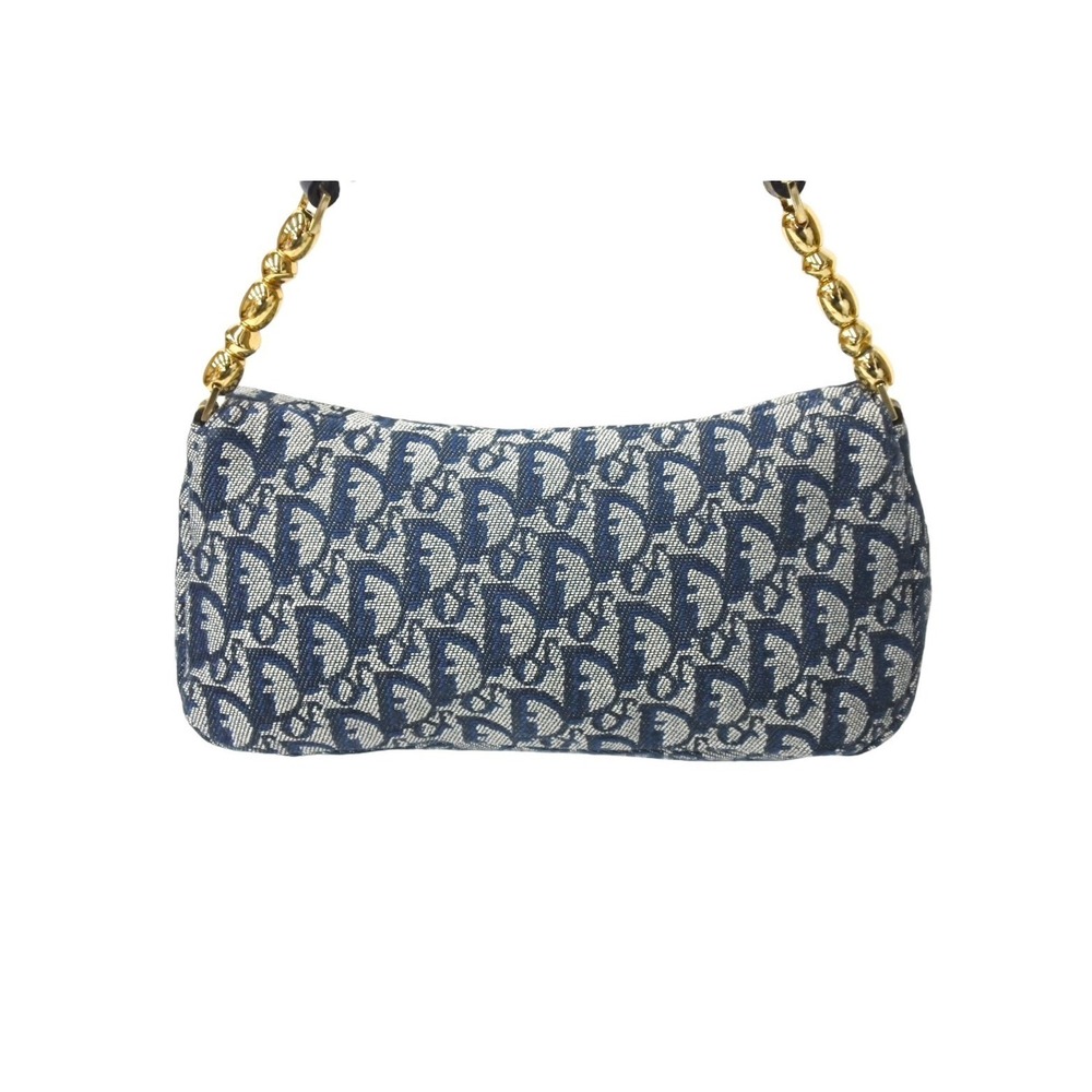 Christian Dior Marispearl Shoulder Bag Navy Blue Logo Canvas - Picture 3 of 8